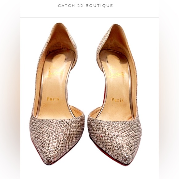 Christian Louboutin 'Iriza' Glitter Specchio 100 Sz 38 (US 7.5) - Picture 4 of 10